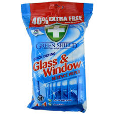 Green Shield Glass & Window Wipes 70s