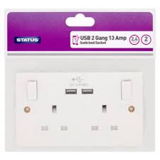 2 Gang 13A Wall Socket