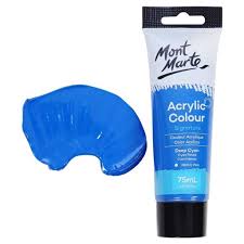 Mont Marte Acrylic Paint Deep Cyan Blue 75ml