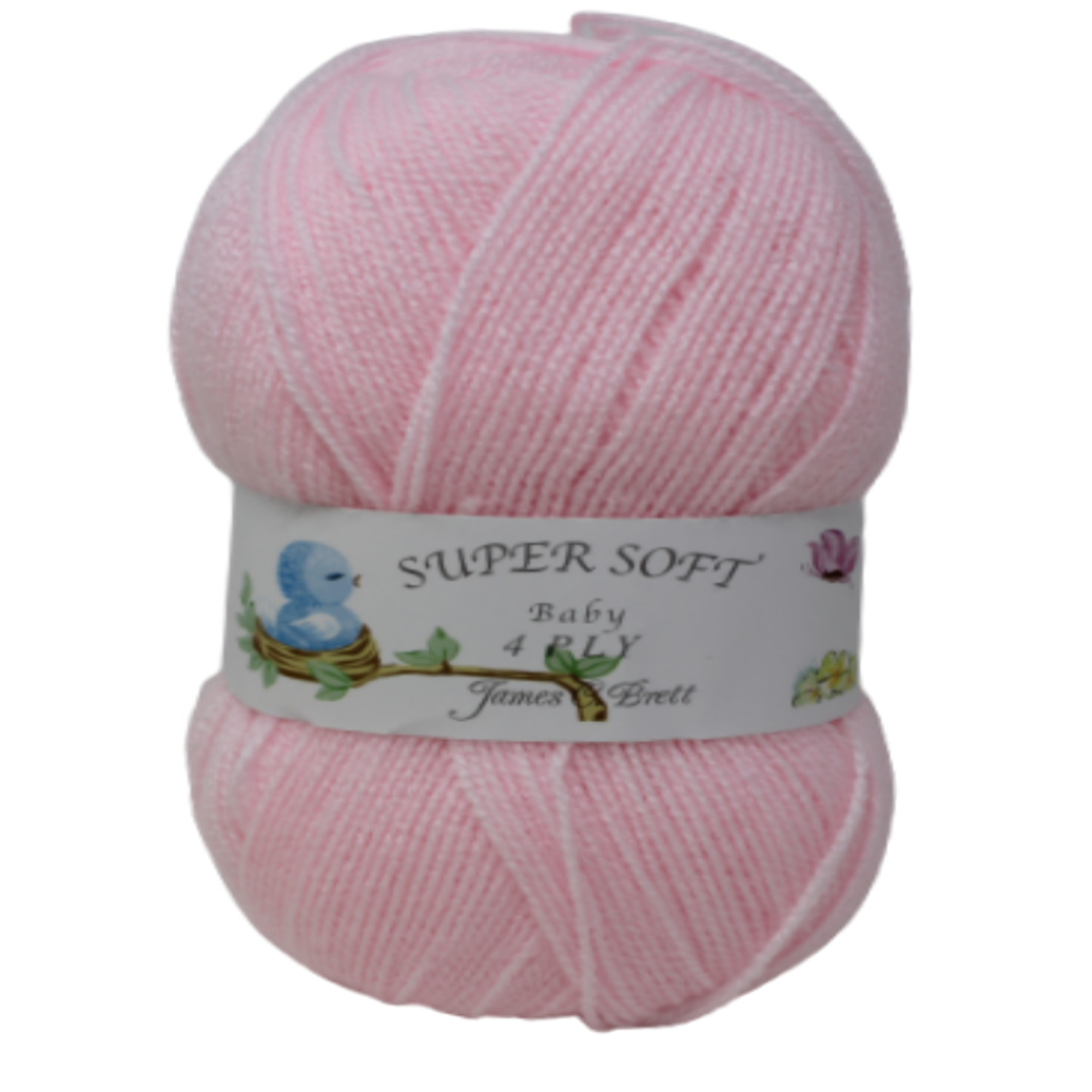 Baby 100g 4PLY Yarn BY06 Baby Pink