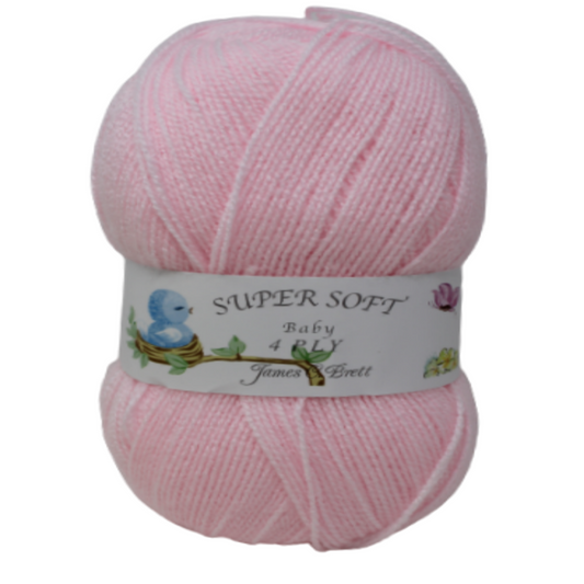 Baby 100g 4PLY Yarn BY06 Baby Pink