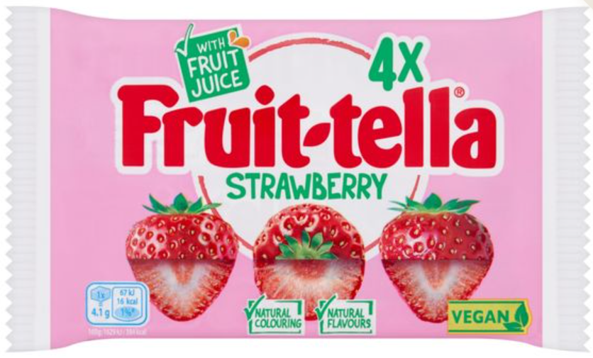 Fruitella Strawberry 4-Pack x 41g