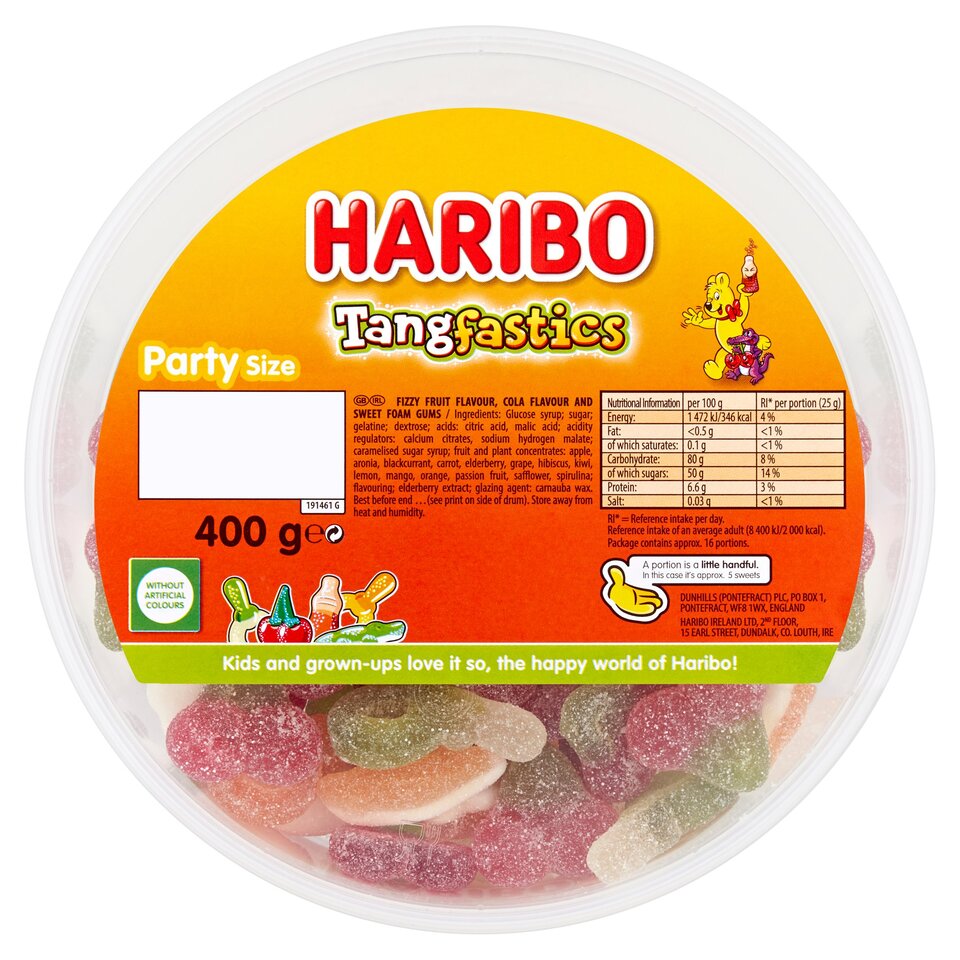 Haribo Tangfastics Drum 400g