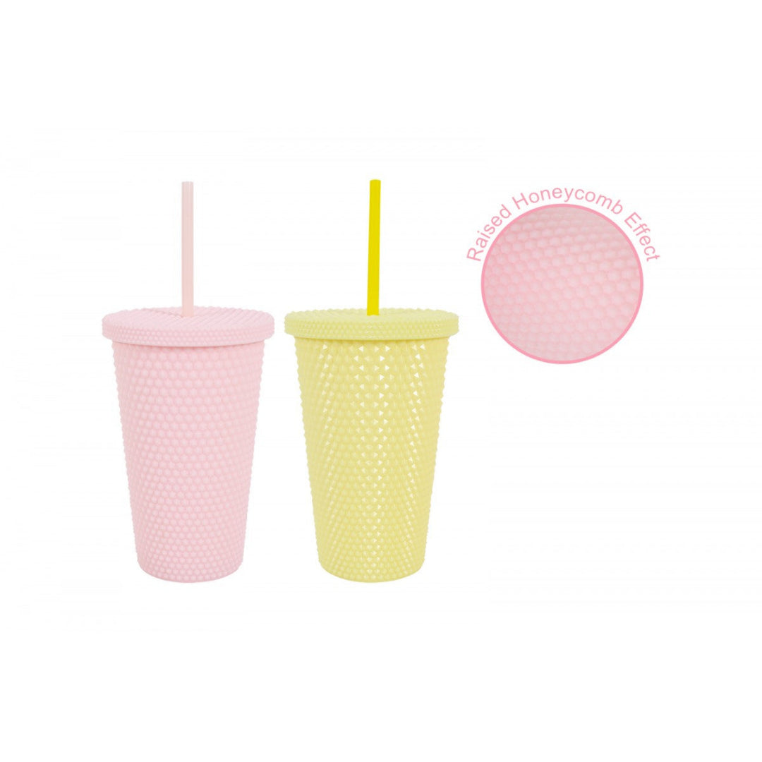 500ml Double-Wall Tumbler with Straw