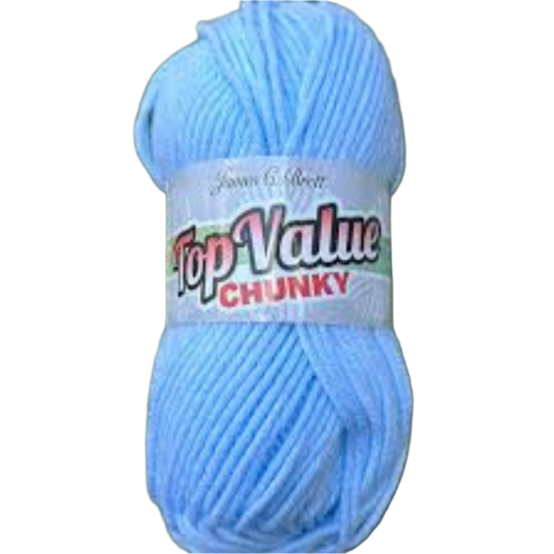 Top Value 100 Grams Double Knitting Yarn TC05 Pale Blue