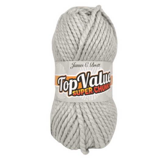 Top Value Chunky 100 Grams Double Knitting Yarn TC11 Silver