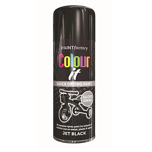 Colour It Jet Black Gloss Spray Paint 400ml