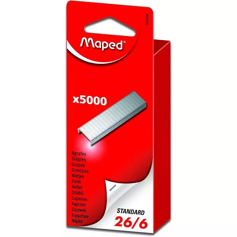 MAPED 26/6 Staples (Box of 5000)