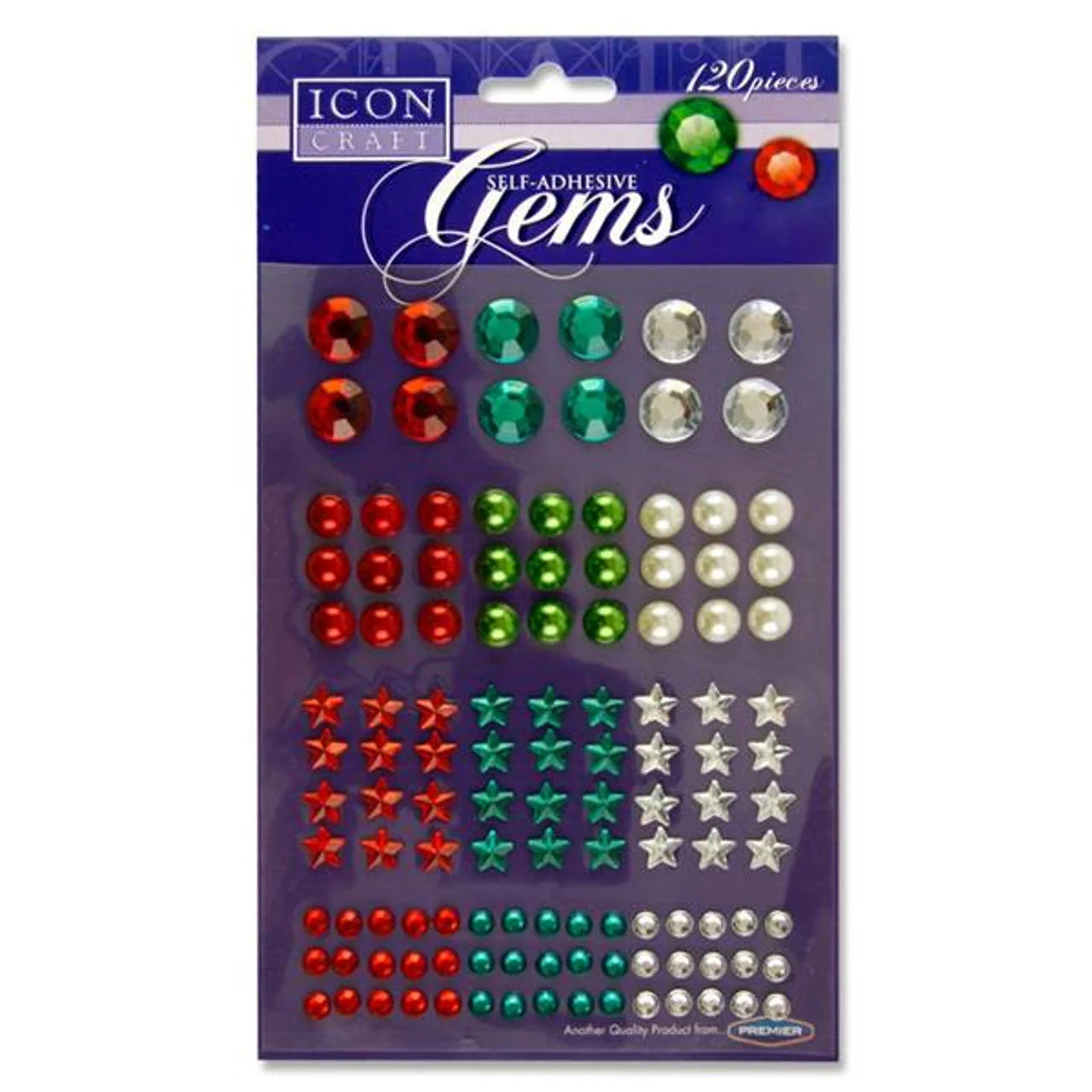 Icon Craft 120 Self-Adhesive Gems