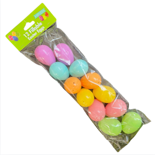 12 Fillable Pastel Easter Eggs