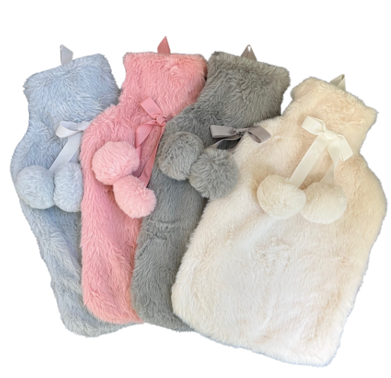 Rabbit Fur Hot Water Bottle 2L