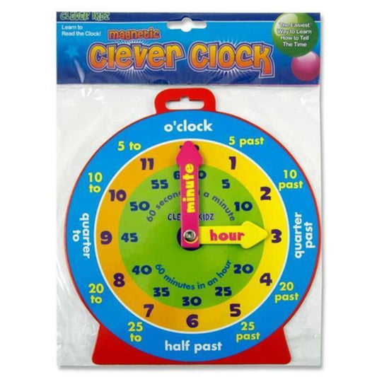 Clever Kids 23cm Magnetic Clock