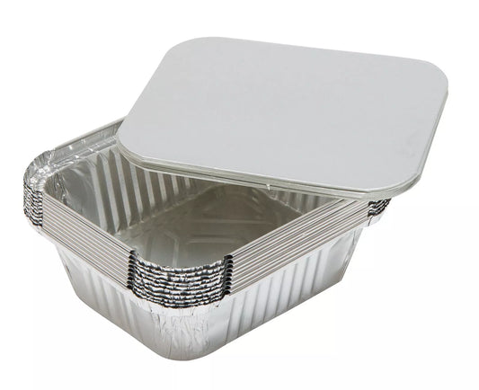 Small Foil Containers with Lids Pack Of 12