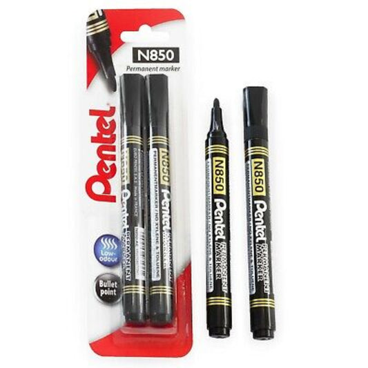 Pentel 2 Black Permanent Marker – Bold, Long-Lasting Marking Solution