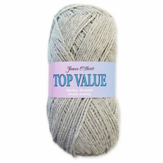 Top Value 100 Grams Double Knitting Yarn Light Grey