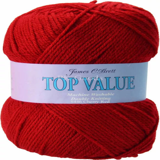 Top Value 100 Grams Double Knitting Yarn 8446 Cherry