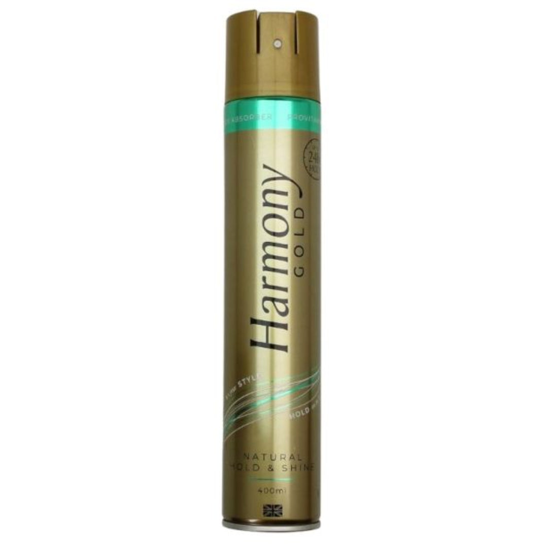 Harmony New Gold Hairspray Natural Hold and Shine 400ml